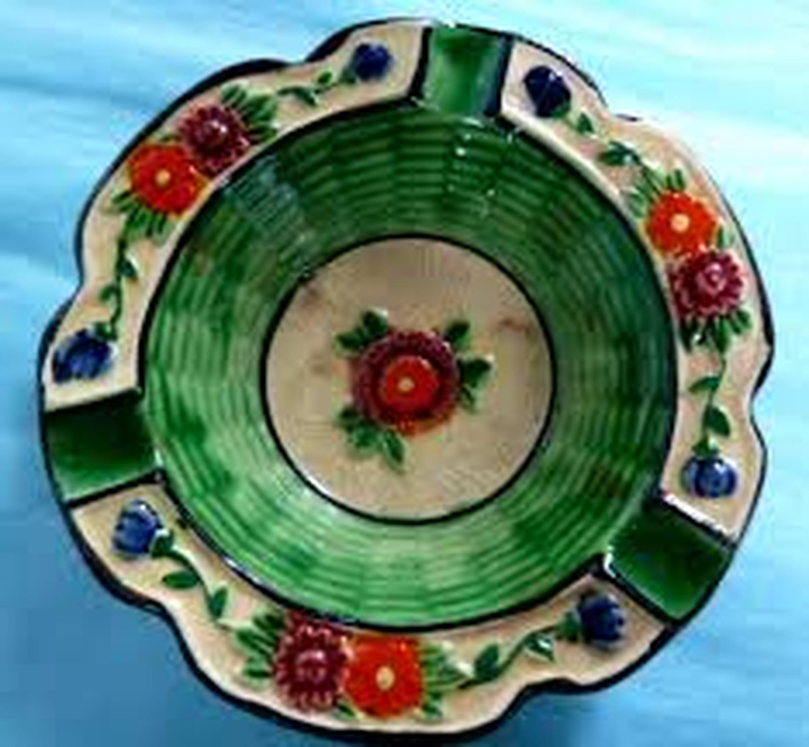 1910s - 1920s Maruhon ware ashtray ($22) Made in Japan. Hand painted. D: 115mm